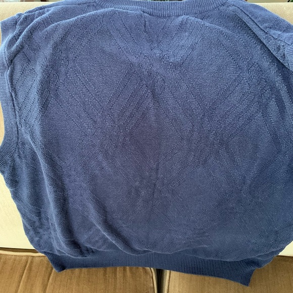 Navy blue men’s Sweater Vest - Picture 2 of 3